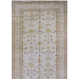 Beige and Gold Floral Runner