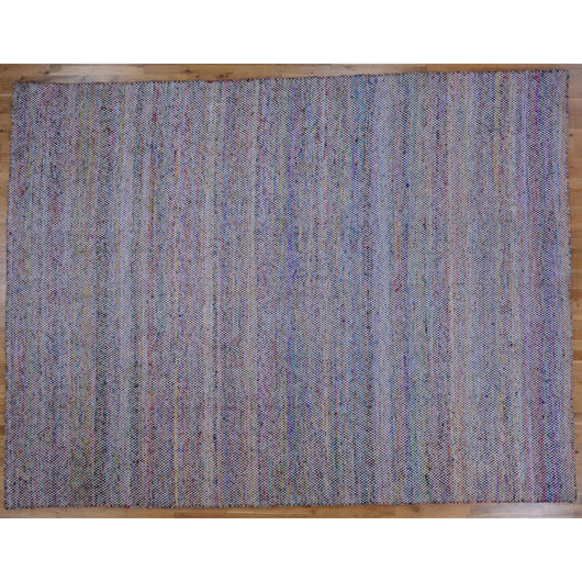 Multi-Color Sari Silk Flatweave Area Rug
