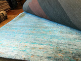 Turquoise and Silver Area Rug